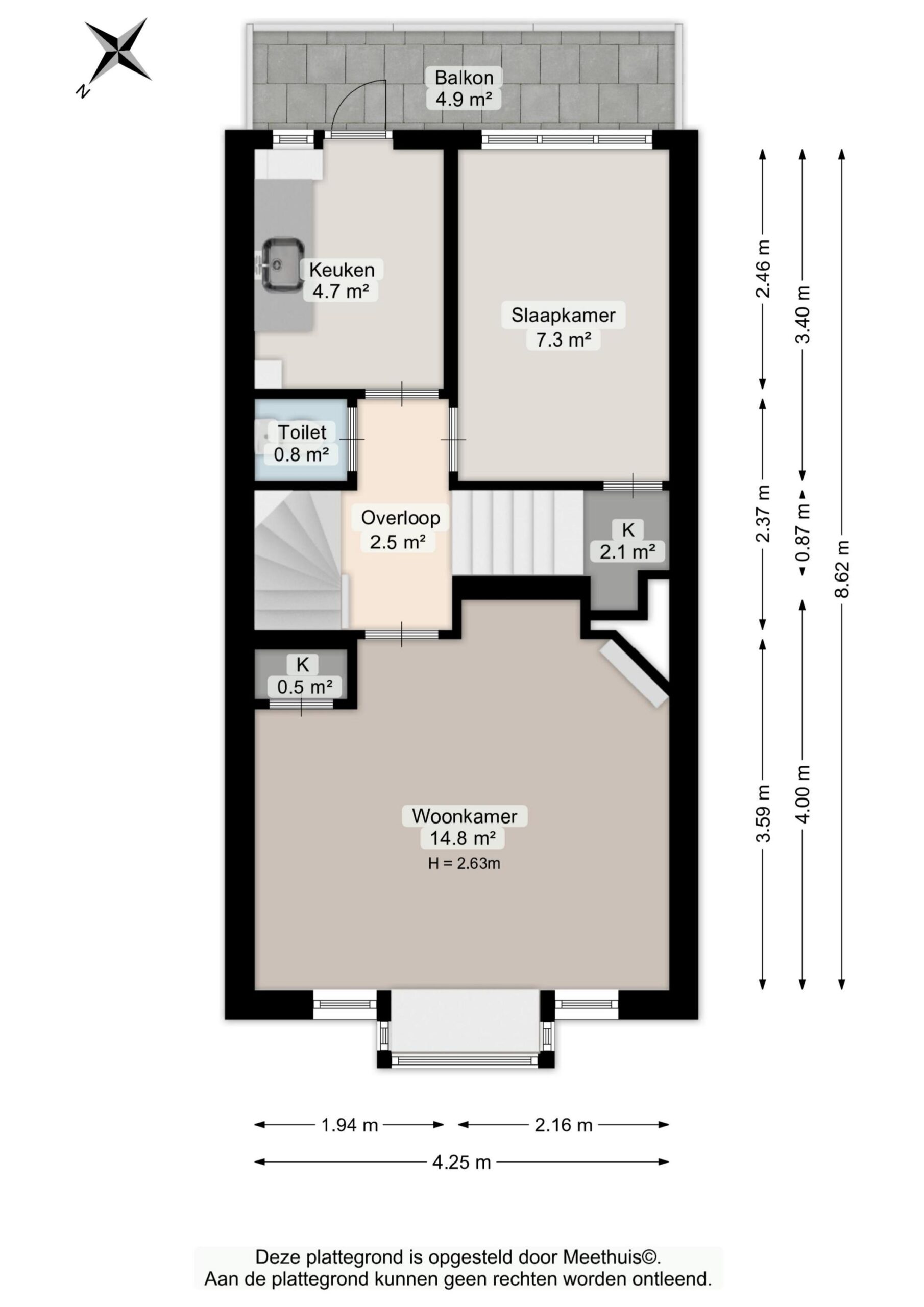 Walstraat 5 B - Plans in gallery item 2